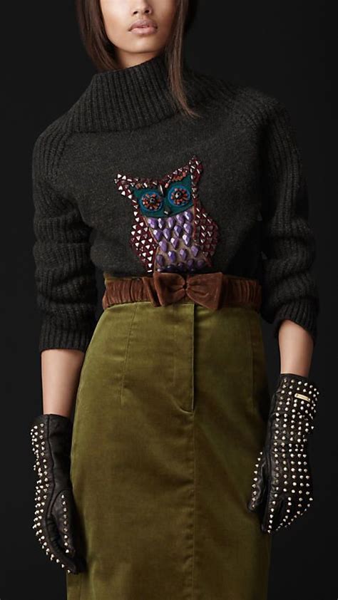 burberry style owl sweater|Burberry sweaters for women.